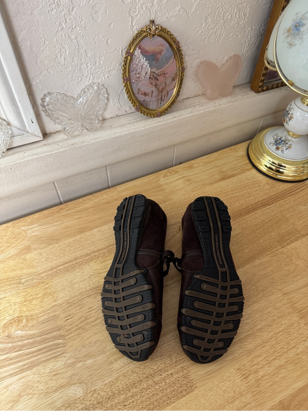 2000’s Skechers Brown Suede Leather Mary Jane Sneakers Size 7 Whimsy Indie Fall - Picture 8 of 12